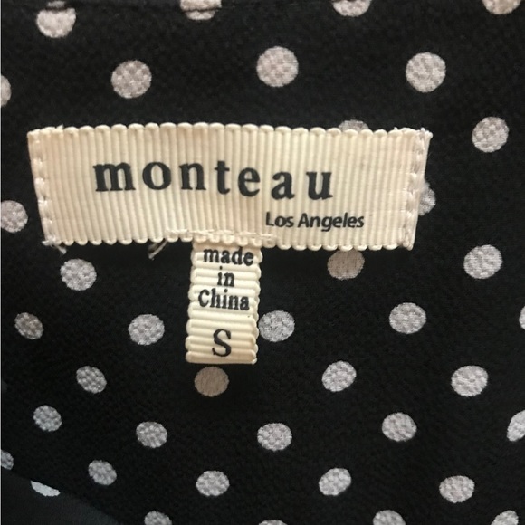 MONTEAU Black and White Polka Dot Dress. Size Small. - Picture 5 of 7